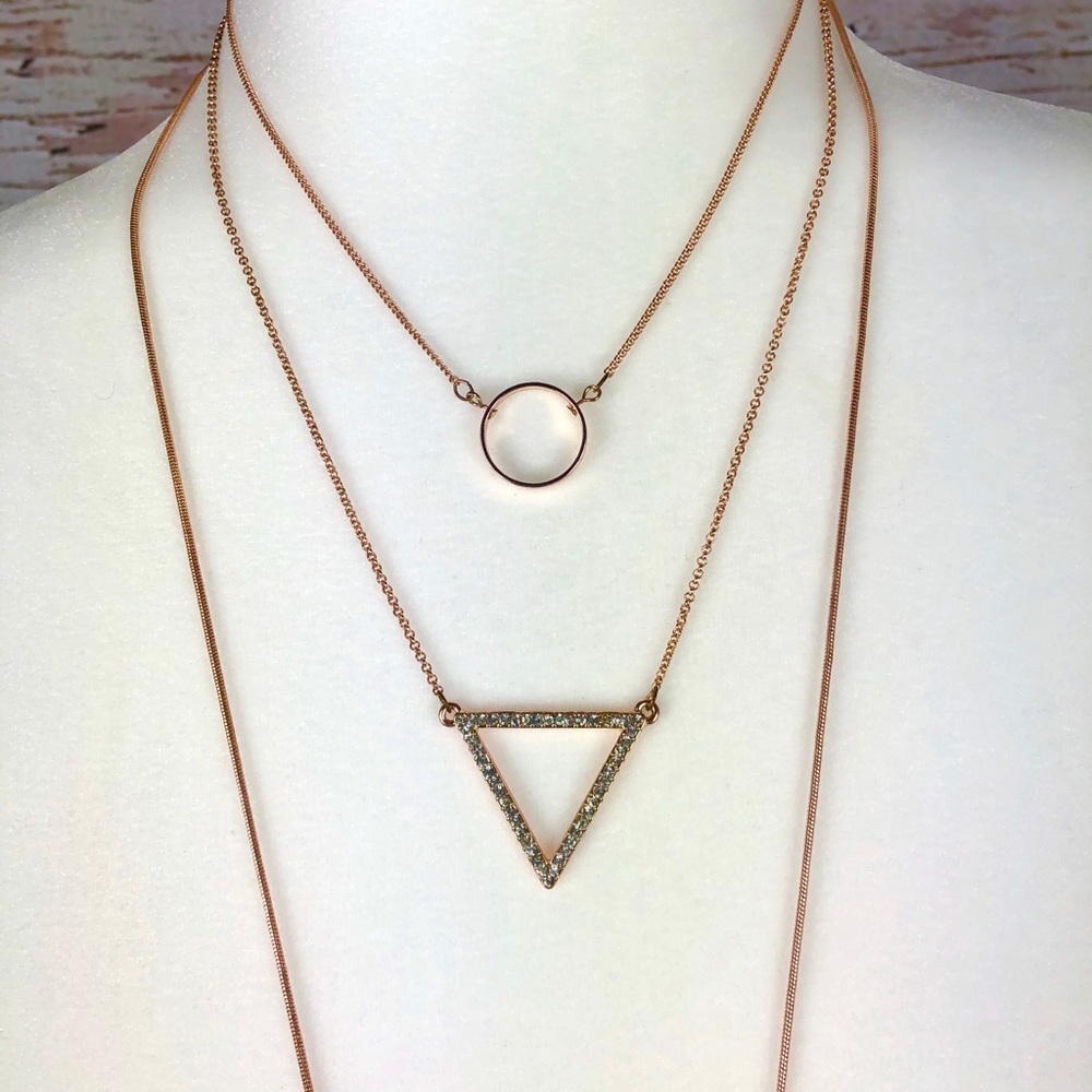 Rose Goldtone Layered Necklace 🔹NWOT🔹
